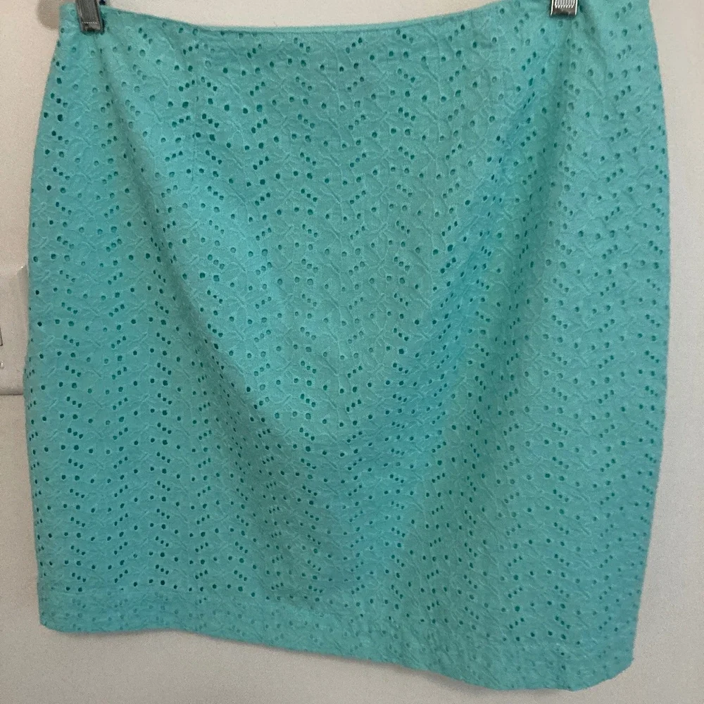 Vintage LL Bean Cotton Eyelet Skirt with Lining Size 12 - Picture 1 of 6